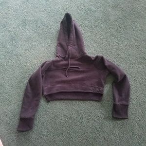 Gymshark raw edge crop hoodie